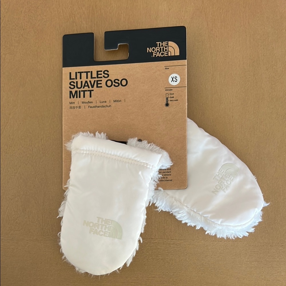 The North Face White Cozy Mittens